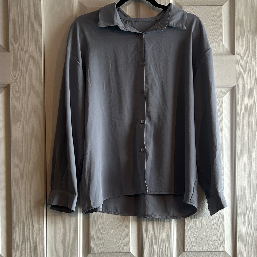 Blue Button-Up Shirt
